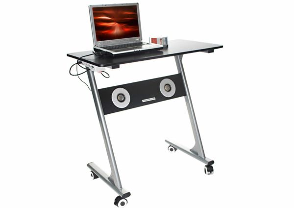 Compact Computer Desk with Speakers