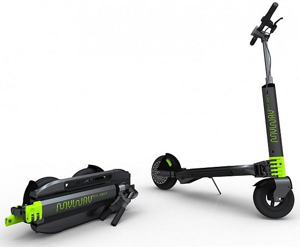 myway compact fold up electric scooter