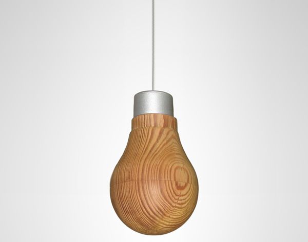 Wooden Light Bulb