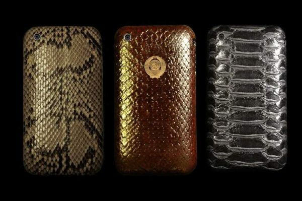 3 Apple iPhone Exotic Genuine Leather - Python, Cobra, Anaconda - Snake Skins