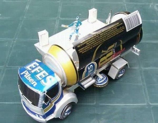 Beer can vehicle