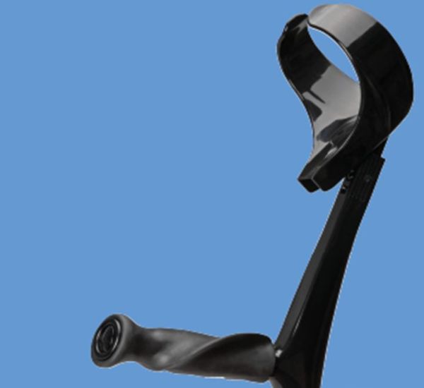 Black and Coloured Elbow Crutches