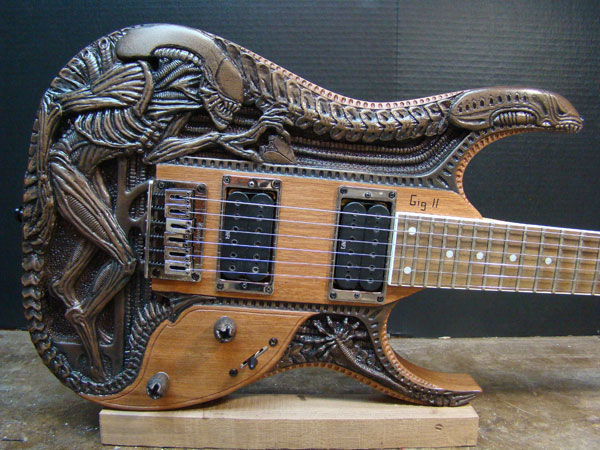 Carved Alien Guitar