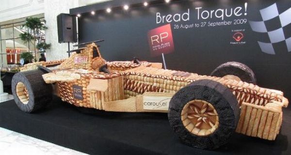F1 car made with bread