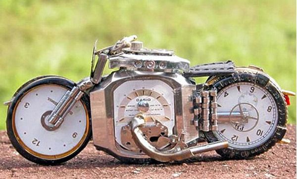 Motorcycles using old watches