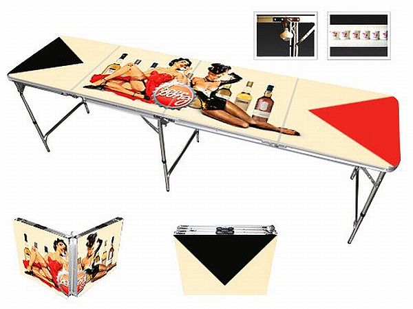 Pin Up Girls Beer Pong Table