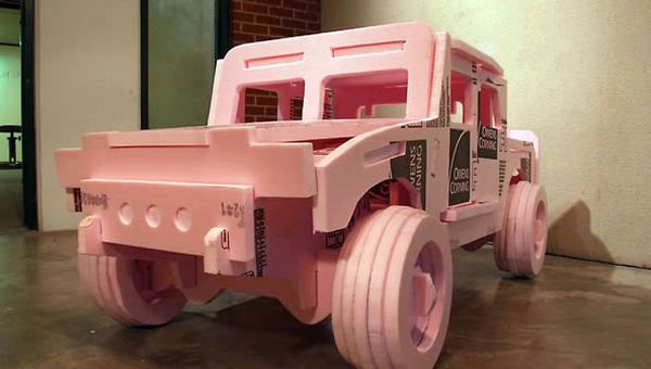 Pink Styrofoam Hummer