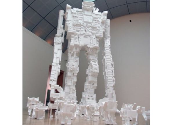 Polystyrene Giant Robot Sculpture
